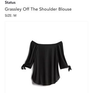 Status
Grassley Off the Shoulder black blouse size M